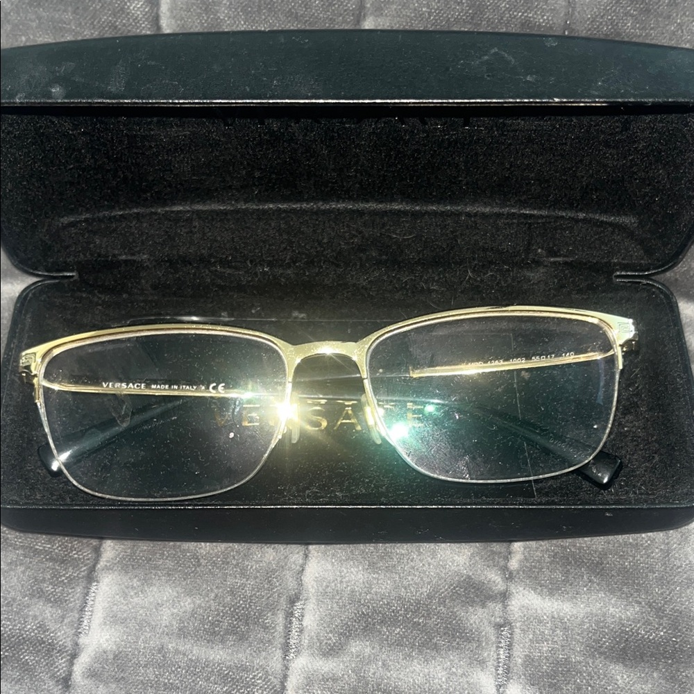 Versace Gold and Black Eyeglasses
